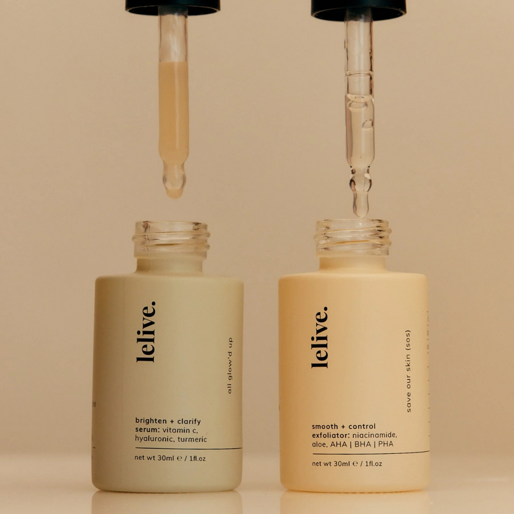 Am + pm serum kit | clarify, brighten + exfoliate